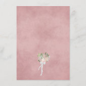 素朴水彩桃色フローラ結婚詳細 エンクロージャーカード (裏面)