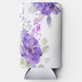 素朴水彩紫フローラ結婚ズ スリム缶クーラー (正面)