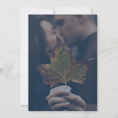 素朴水彩銀杏ダスティブルー結婚ズ 招待状 (裏面)