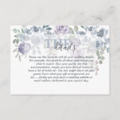 素朴水彩青フローラ結婚詳細 エンクロージャーカード (正面)