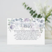 素朴水彩青フローラ結婚詳細 エンクロージャーカード (スタンド正面)