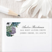 素朴水彩青紫フローラ多肉類 ラベル (インサイチュ)