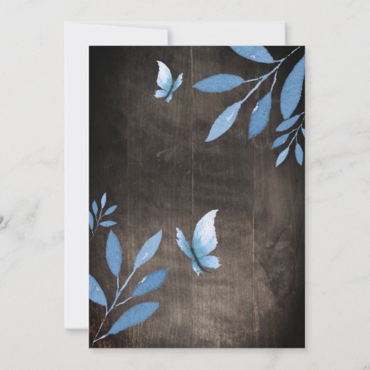 素朴水彩青蝶フローラバビシャワー 招待状 (裏面)