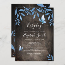 素朴水彩青蝶フローラバビシャワー