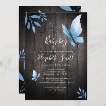 素朴水彩青蝶フローラバビシャワー