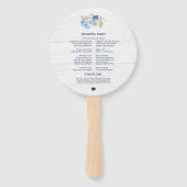 素朴水色ビーチ航海のフローラ結婚の ハンドファン (裏面)