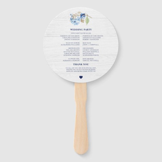 素朴水色ビーチ航海のフローラ結婚の ハンドファン (裏面)