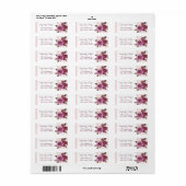 素朴水色フローラレース差出人住所 ラベル (フルシート)