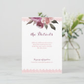 素朴水色フローラレース結婚詳細 エンクロージャーカード (スタンド正面)