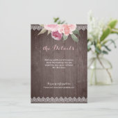 素朴水色フローラレース結婚詳細 エンクロージャーカード (スタンド正面)