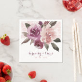 素朴水色フローラヴィンテージ結婚レース スタンダードカクテルナプキン (インサイチュ)