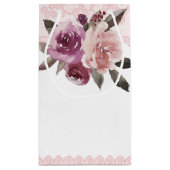 素朴水色フローラヴィンテージ結婚レース スモールペーパーバッグ (裏面)