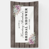 素朴水色多肉性フローラブライダルシャワー 横断幕 (縦)