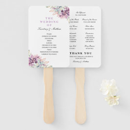 素朴水色多肉性フローラ結婚式 プログラム ハンドファン