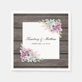 素朴水色多肉性フローラ スタンダードカクテルナプキン (正面)