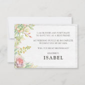 素朴水色多肉性ブライダルパーティ案 招待状 (裏面)