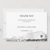 素朴水色結婚山サンキューカード (正面)