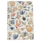素朴沿岸 – 貝類、ヒトデ、リーフ(12) ミディアムペーパーバッグ (裏面)