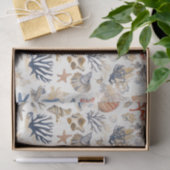 素朴沿岸 – 貝類、ヒトデ、リーフ(12) 薄葉紙 (ギフト)