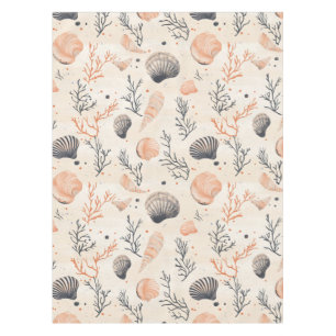 素朴沿岸 – 貝類、ヒトデ、リーフ(13) テーブルクロス