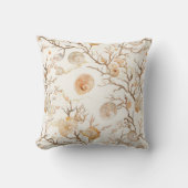 素朴沿岸 – 貝類、ヒトデ、リーフ(14) クッション (正面)