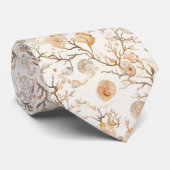 素朴沿岸 – 貝類、ヒトデ、リーフ(14) ネクタイ (ロール)