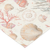 素朴沿岸 – 貝類、ヒトデ、リーフ(16) ショートテーブルランナー (コーナー)