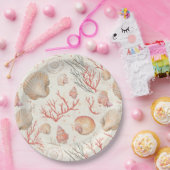 素朴沿岸 – 貝類、ヒトデ、リーフ(16) ペーパープレート (パーティー)