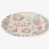 素朴沿岸 – 貝類、ヒトデ、リーフ(16) ペーパープレート (アングル)