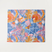 素朴沿岸 – 貝類、ヒトデ、リーフ(19) タペストリー (正面(横))