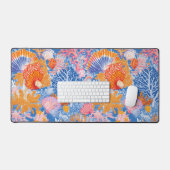 素朴沿岸 – 貝類、ヒトデ、リーフ(19) デスクマット (キーボード&マウス)