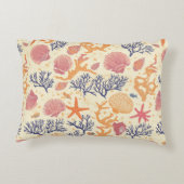 素朴沿岸 – 貝類、ヒトデ、リーフ(1) アクセントクッション (裏面)