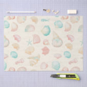 素朴沿岸 – 貝類、ヒトデ、リーフ(22) 薄葉紙 (クラフト)