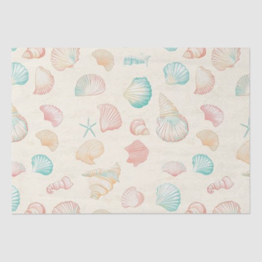 素朴沿岸 – 貝類、ヒトデ、リーフ(22) 薄葉紙 (正面)