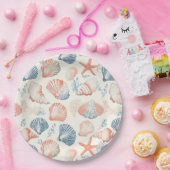 素朴沿岸 – 貝類、ヒトデ、リーフ(23) ペーパープレート (パーティー)