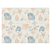 素朴沿岸 – 貝類、ヒトデ、リーフ(25) テーブルクロス (正面(横))