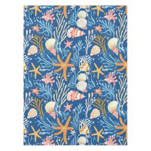 素朴沿岸 – 貝類、ヒトデ、リーフ(26) テーブルクロス