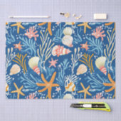 素朴沿岸 – 貝類、ヒトデ、リーフ(26) 薄葉紙 (クラフト)