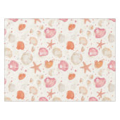 素朴沿岸 – 貝類、ヒトデ、リーフ(28) テーブルクロス (正面(横))