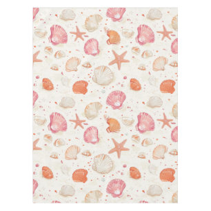 素朴沿岸 – 貝類、ヒトデ、リーフ(28) テーブルクロス