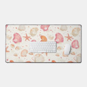 素朴沿岸 – 貝類、ヒトデ、リーフ(28) デスクマット (キーボード&マウス)