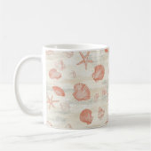 素朴沿岸 – 貝類、ヒトデ、リーフ(29) コーヒーマグカップ (左)