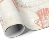 素朴沿岸 – 貝類、ヒトデ、リーフ(29) ラッピングペーパー (ロールコーナー)