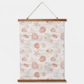 素朴沿岸 – 貝類、ヒトデ、リーフ(29) 吊り下げ型タペストリー (正面)