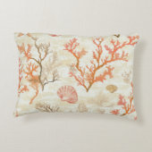 素朴沿岸 – 貝類、ヒトデ、リーフ(2) アクセントクッション (裏面)