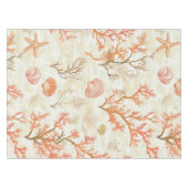 素朴沿岸 – 貝類、ヒトデ、リーフ(2) テーブルクロス (正面(横))