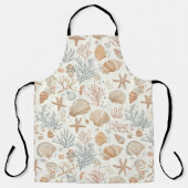 素朴沿岸 – 貝類、ヒトデ、リーフ(32) エプロン (正面)