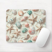 素朴沿岸 – 貝類、ヒトデ、リーフ(33) マウスパッド (マウス)