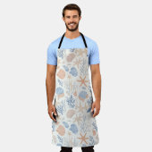 素朴沿岸 – 貝類、ヒトデ、リーフ(34) エプロン (着用した状態)