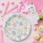 素朴沿岸 – 貝類、ヒトデ、リーフ(34) ペーパープレート (パーティー)